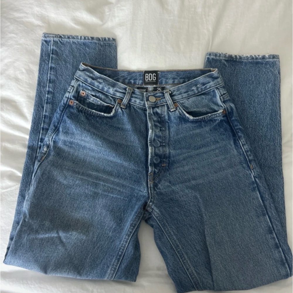 BDG Women’s Straight Jeans in Classic Blue Denim